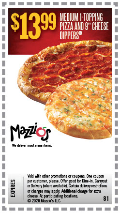 Mazzio's | Get Ready For Great Deals With Our Selection of Coupons