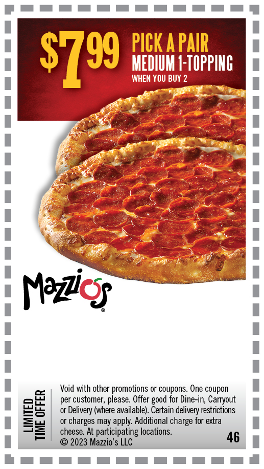 Mazzio's Get Ready For Great Deals With Our Selection of Coupons